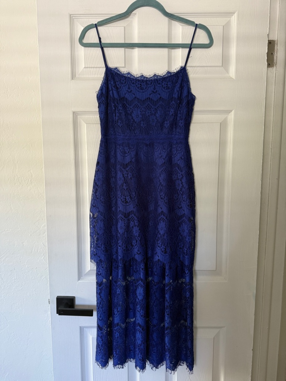 Lulu’s - Lace Slip Midi Dress - Royal Blue